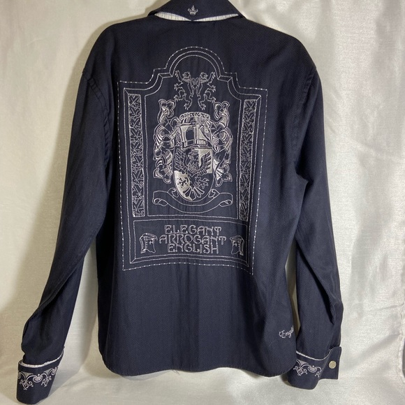 English Laundry Christopher Wicks Embroidered Shirt Size Large - Picture 1 of 7